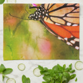 Monboogvlinder met aanloop Abstract sluiten Theedoek (Gevouwen)