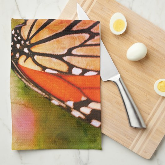 Monboogvlinder met aanloop Abstract sluiten Theedoek (Quarter Fold)