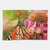 Monboogvlinder met aanloop Abstract sluiten Theedoek (Horizontaal)