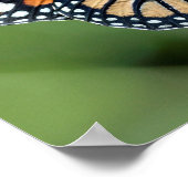 Monboogvlinder met bloemen poster (Hoek)