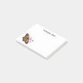 Monboogvlinder met eigen naam post-it® notes (Schuin)