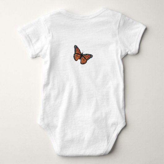 Monboogvlinder met Paarse-kanonventilator Romper (Achterkant)