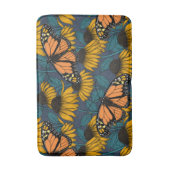 Monboogvlinder op gele naaldbomen badmat (Voorkant Verticaal)