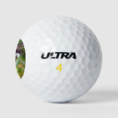 Monboogvlinder op Paarse vlinderStruik Golfballen (Logo)