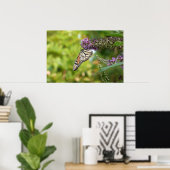 Monboogvlinder op Paarse vlinderStruik Poster (Thuiskantoor)