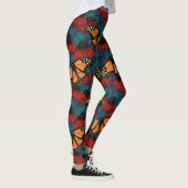 Monboogvlinder op rode naaldbomen leggings (Rechts)