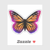 Monboogvlinder | paarse roze boterhammen sticker (Vel)