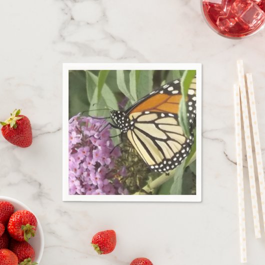 Monboogvlinder van luiers van wilde bloemen servet (Insitu)