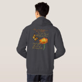 Monboogvlinder, Zinnia flower, Hoodie (Achterkant volledig)