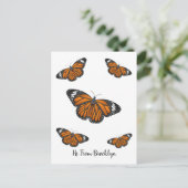 Monboogvlinderillustratie cartoon briefkaart (Staand voorkant)