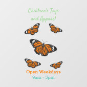 Monboogvlinderillustratie cartoon raamsticker (Vel)