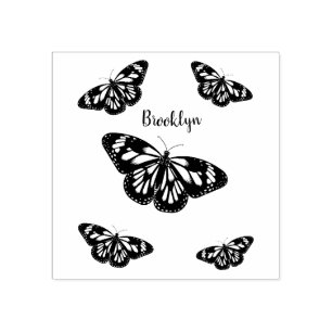 Monboogvlinderillustratie cartoon rubberstempel