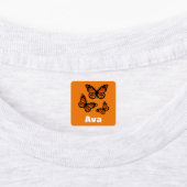 Monboogvlinderontwerp - Klein vierkant kledingstuk Labels (Aangebracht)