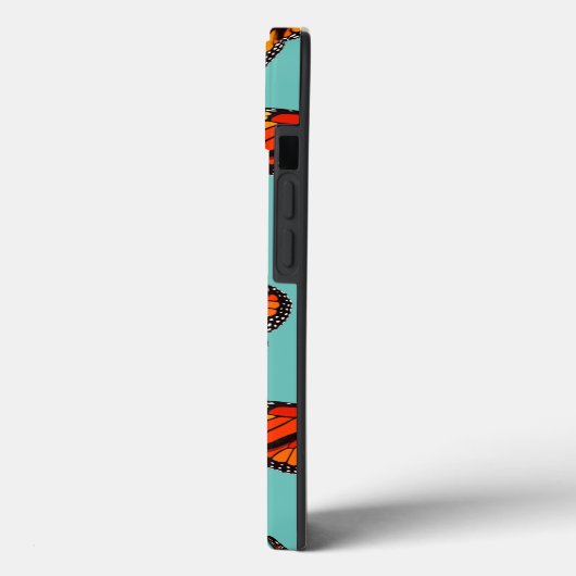Monboogvlinders patroonlicht blauwgroen monogramma Case-Mate iPhone case (Achterkant / Links)