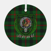 Moncrieffe Scottish Clan Tartan & Crest Glas Ornament (Achterkant)