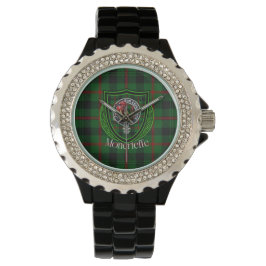 Moncrieffe Scottish Clan Tartan & Crest Horloge