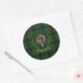 Moncrieffe Scottish Clan Tartan & Crest Ronde Sticker (Envelop)