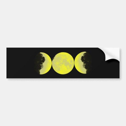 Mond Phasen moon phases Bumpersticker (Voorkant)