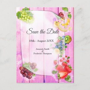 Mond-water tropische vruchten aankondigingskaart