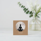 Mond Yoga  Visitenkarte Vierkante Visitekaartje (Staand voorkant)