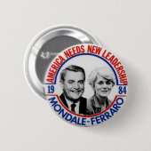 Mondale-Ferraro-jubelaat - Button (Voorkant /achterkant)