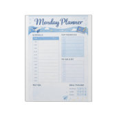 Monday Daily Planner Printable  Notitieblok (Gedraaid)