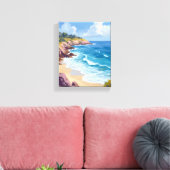 Monday in Malibu | Beach Cliffs CA Travel  Canvas Afdruk (Insitu (Woonkamer))