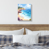 Monday in Malibu | Beach Cliffs CA Travel  Canvas Afdruk (Insitu (Slaapkamer))