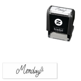 Monday Weekday Journal Design Zelfinktende Stempel
