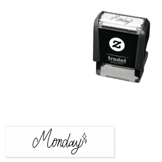 Monday Weekday Journal Design Zelfinktende Stempel (In situ)