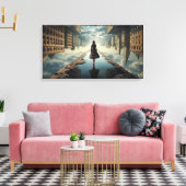 Monde à l'envers Impression sur toile tendue (Insitu(Salon))