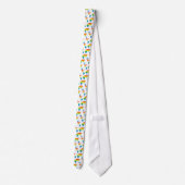 monde arc-en-ciel 2 motif blanc - cravate (Dos)