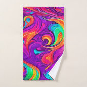 Monde coloré : Motif fleuri (Serviette à main)