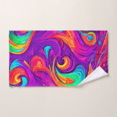 Monde coloré : Motif fleuri (Serviette à main)