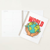 Monde – Conception de globe d'aventure de voyage (Devant avec enveloppe)