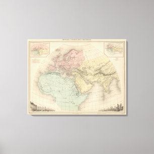 Monde Connu Des Anciens Canvas Afdruk