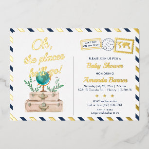 Monde d'aventure Voyage Bébé Garçon Carte Navy Ble