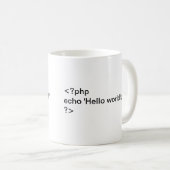 Monde de PHP bonjour ! codez la tasse (Devant droit)