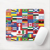 Monde de tapis de souris de drapeaux (Avec souris)
