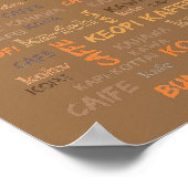 Monde du café affiche 8,5 x 11 (Coin)