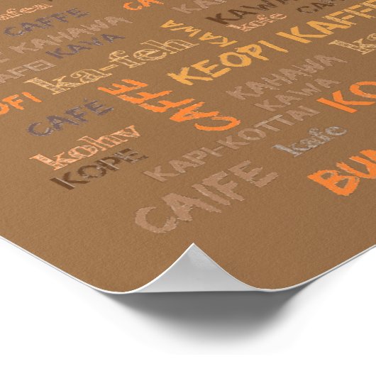 Monde du café affiche 8,5 x 11 (Coin)