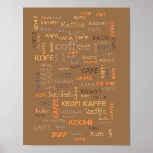 Monde du café affiche 8,5 x 11 (Devant)