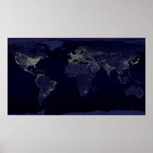 Monde en affiche nocturne