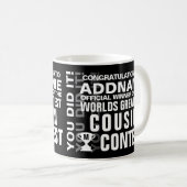 Monde le plus grand café de café Cousin Mug (Devant droit)