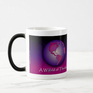 Monde mauve de tasse de mercis