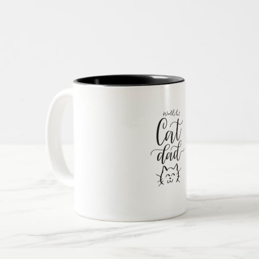 Monde meilleur chat papa mug (Devant gauche)
