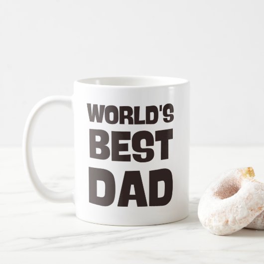 monde meilleur papa drôle papa mug (Avec donut)