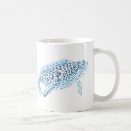 Monde Monde Baleine Bleue Mug (Droite)
