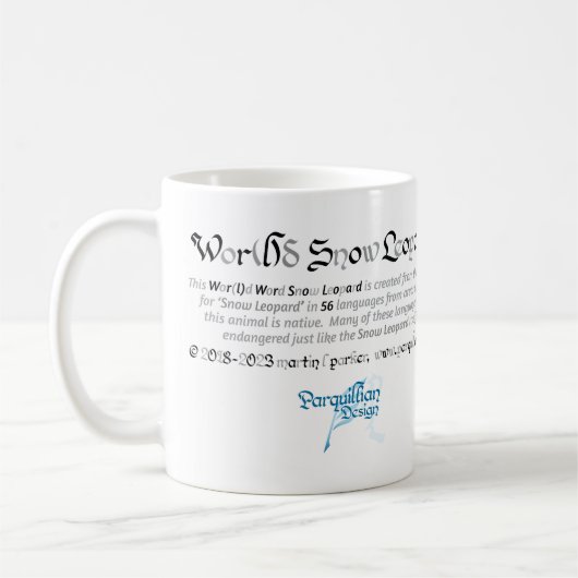 Monde Monde Snow Leopard Mug (Gauche)