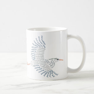 Monde Mot bleu Heron Mug